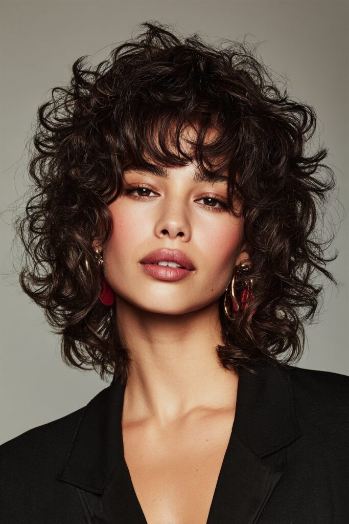 Curly Wolf Cut