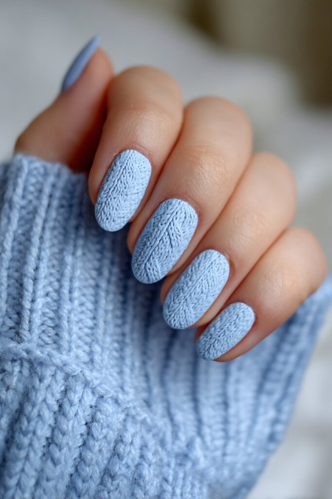 Powder Blue with Sweater Texture