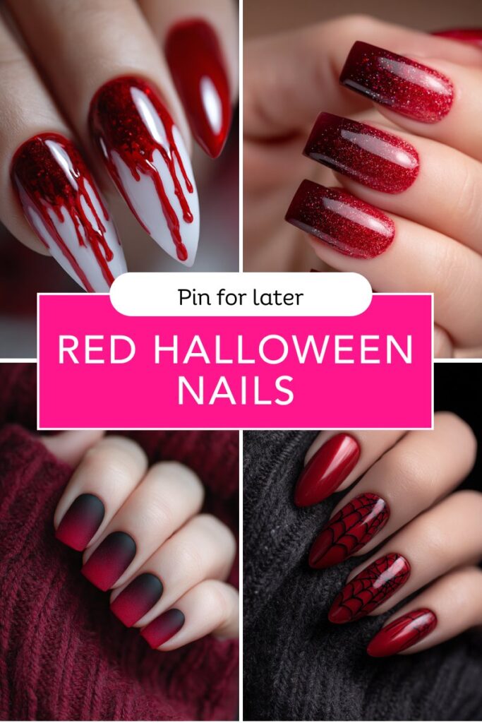 Red Halloween Nails