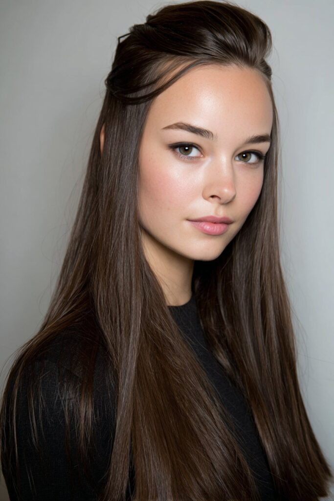 Sleek Half-Up Style