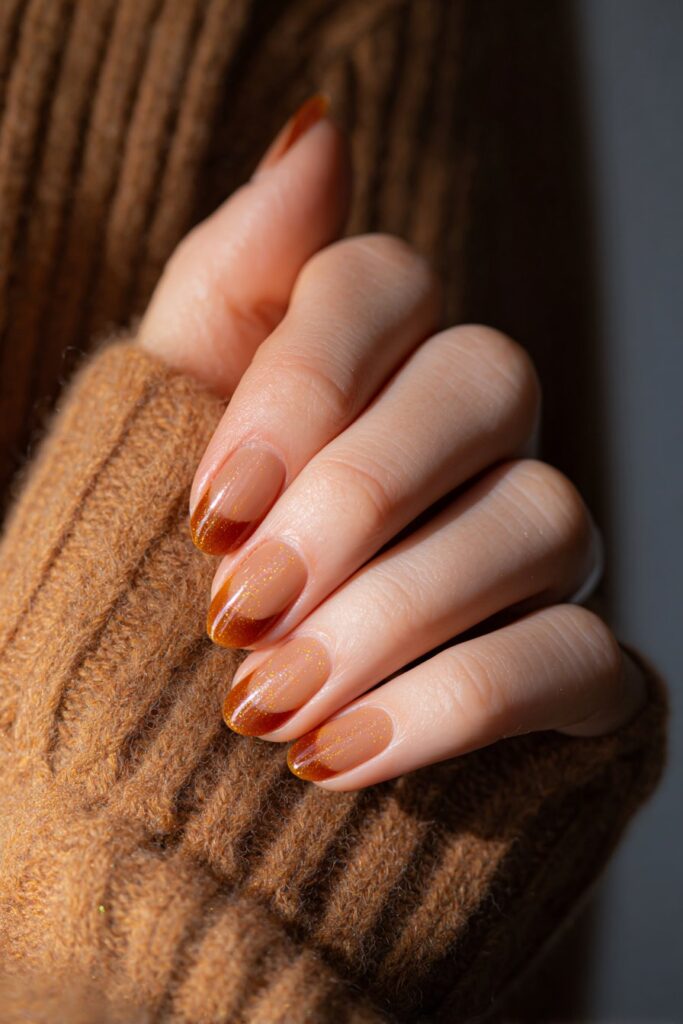 Spiced Cider Shimmer French Tips