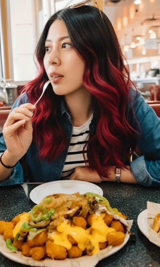 Blood-Red Ombré Waves