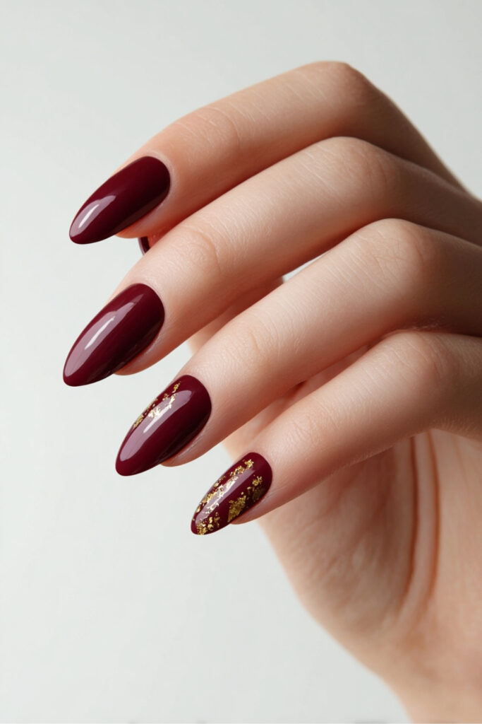 Burgundy with Gold Accents