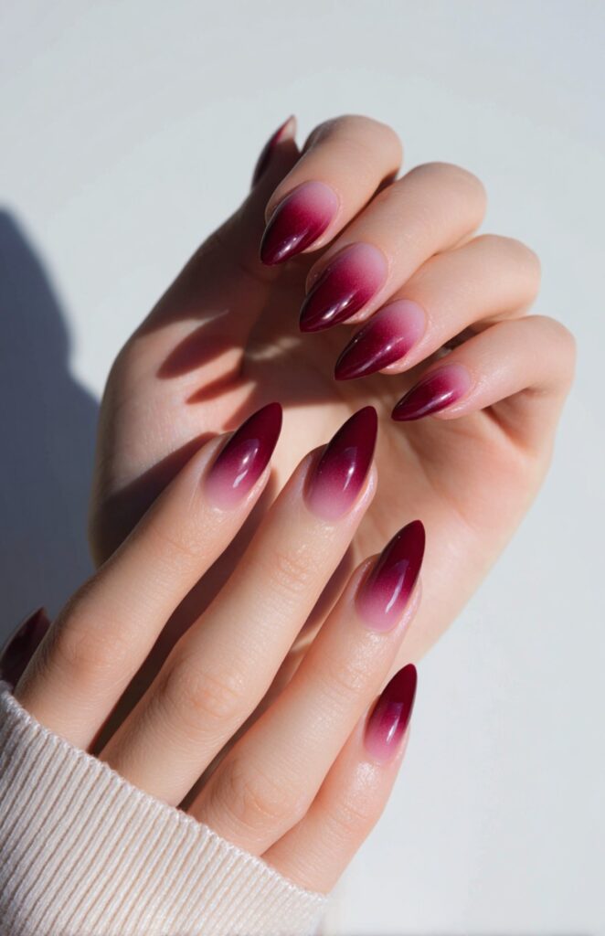 Classic Burgundy Chrome — Almond Medium (11)