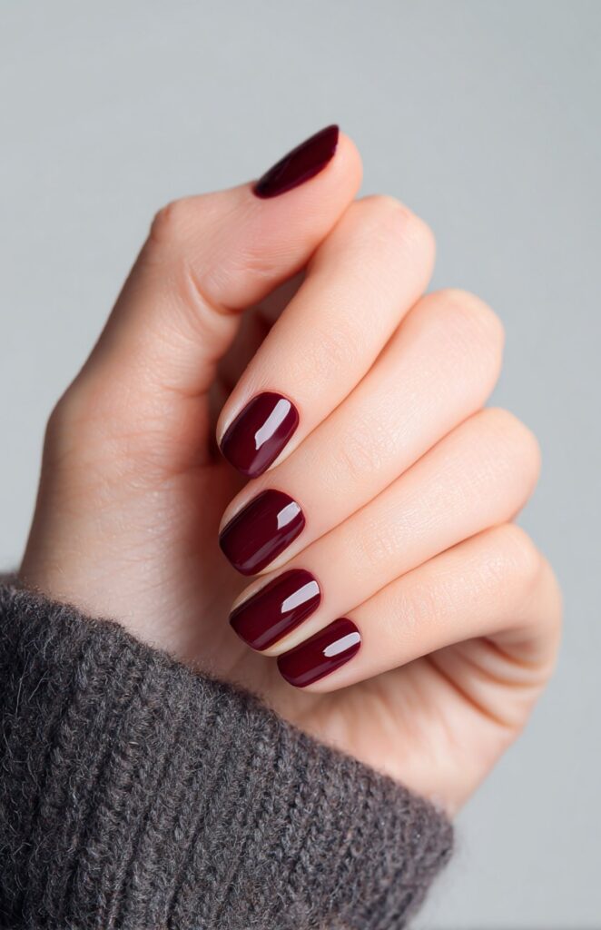 Classic Burgundy Chrome — Almond Medium (13)