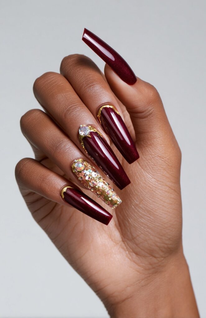 Classic Burgundy Chrome — Almond Medium (3)