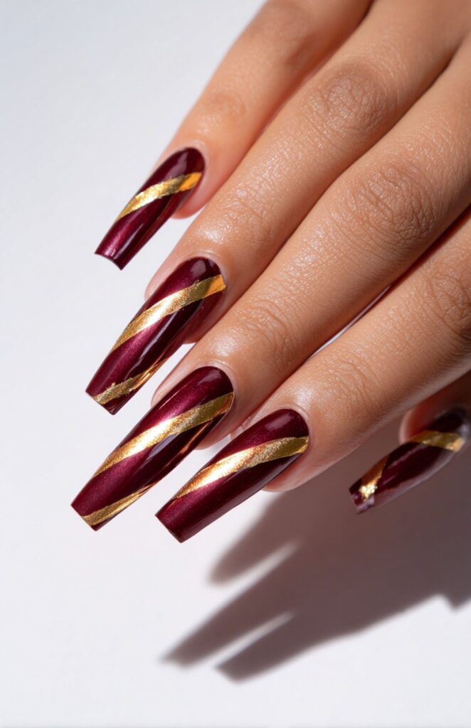 Classic Burgundy Chrome — Almond Medium (4)