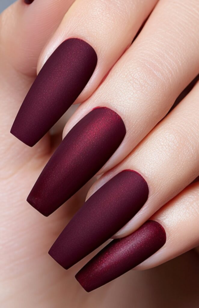 Classic Burgundy Chrome — Almond Medium (5)