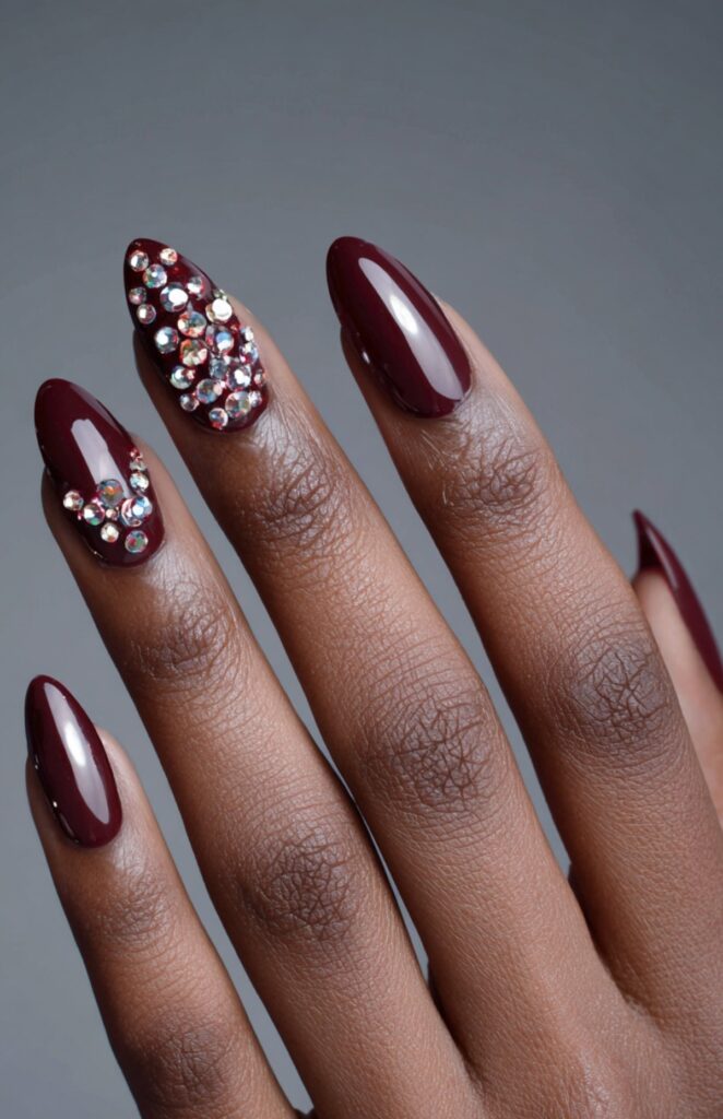 Classic Burgundy Chrome — Almond Medium (7)