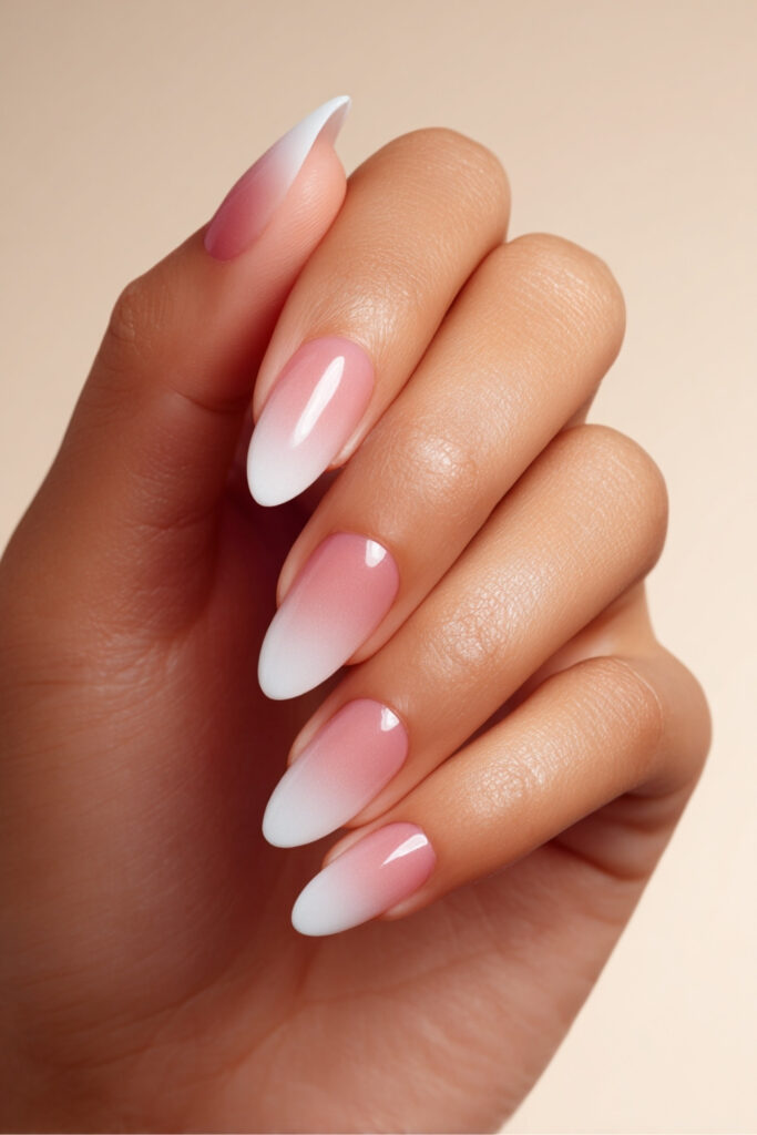 Classic Pink and White Ombre