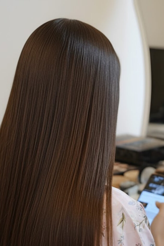 Dawn's Long Straight Teen Look