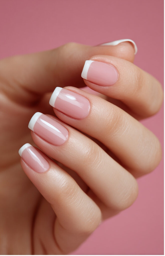 Double French White Tips