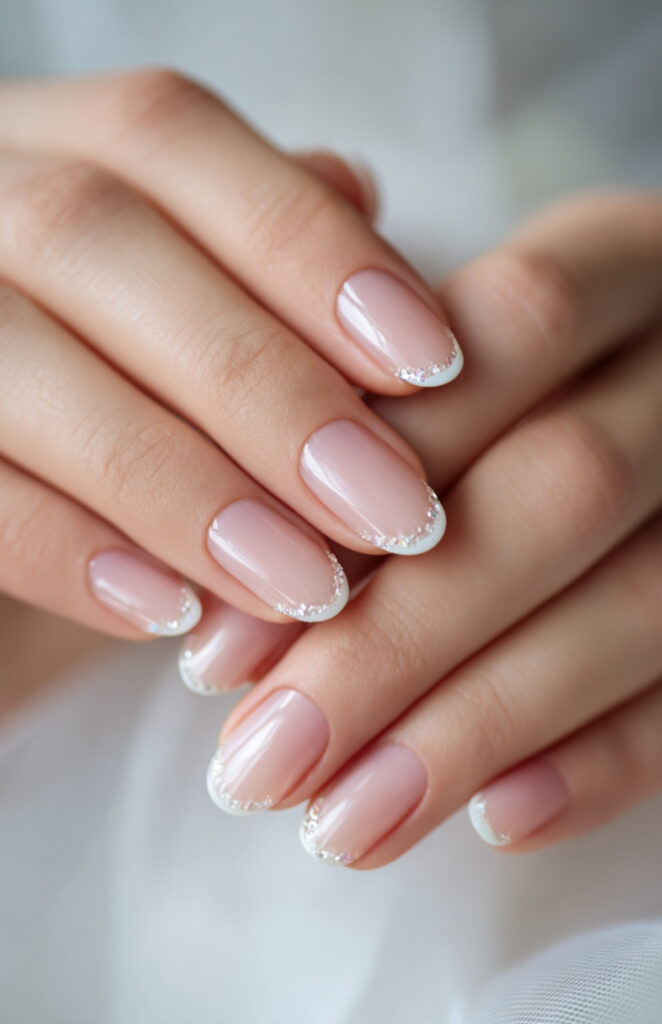 Milky White with Crystal Embellishments