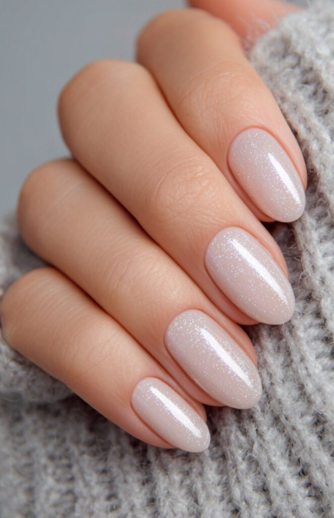 Off White with Silver Shimmer