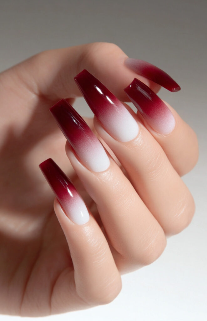 Red and White Ombré Fade