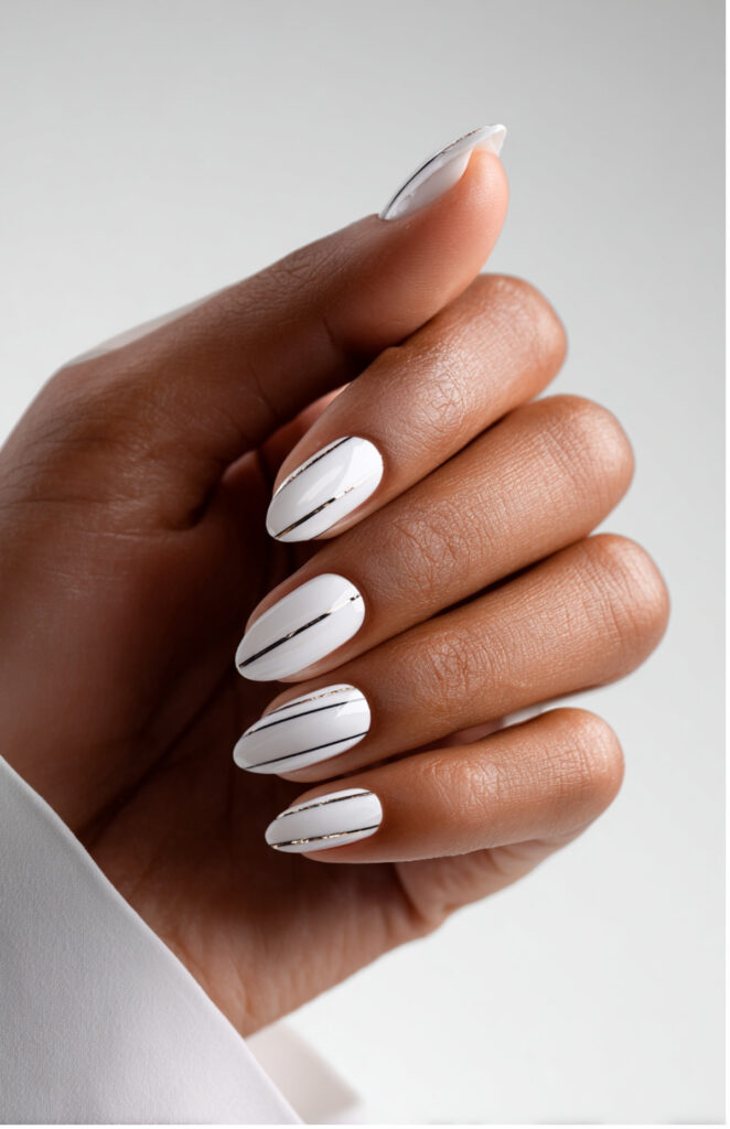 White Acrylic with Minimalist Line Art