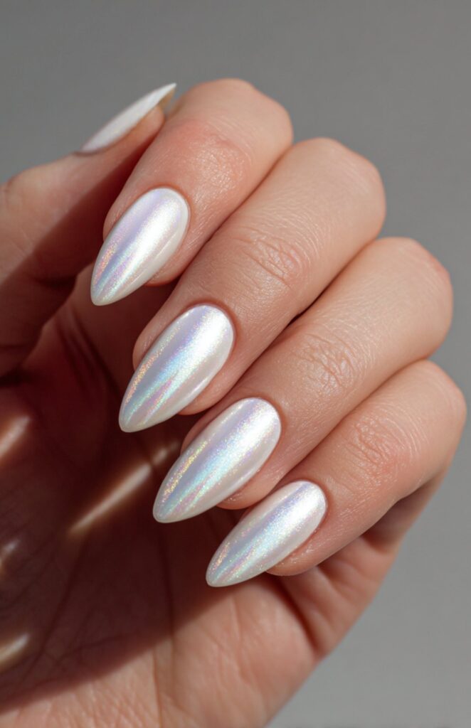 White Chrome with Holographic Accents