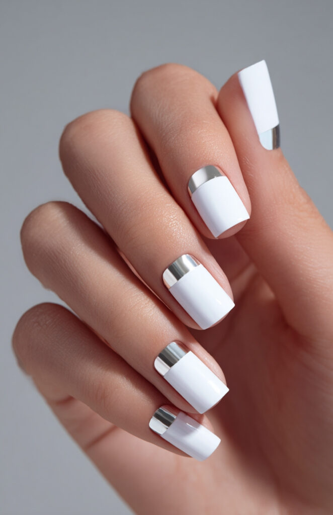 White Chrome with Negative Space