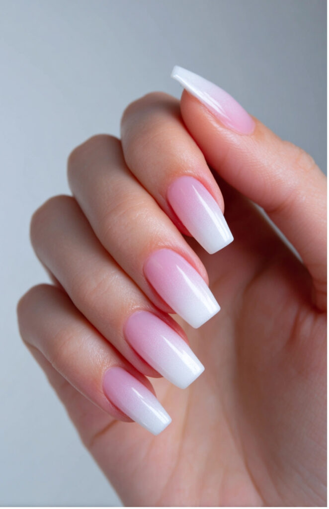 White Ombré Acrylics