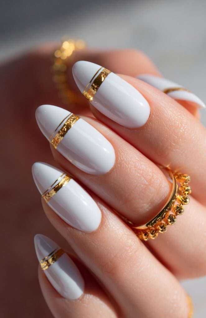 White with Gold Accents