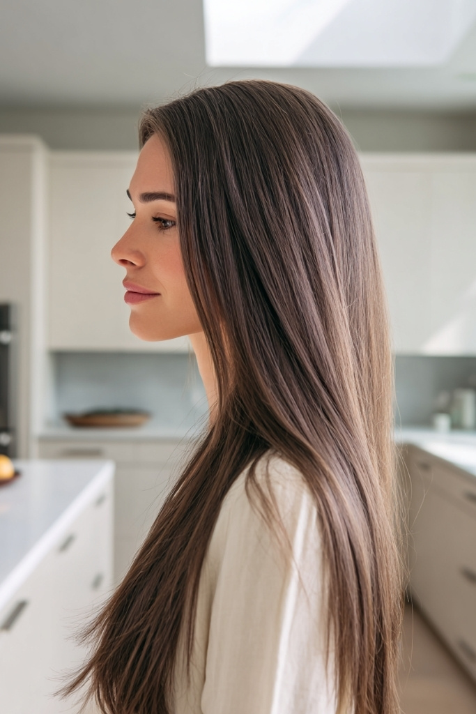 Blunt Cut with Minimal Face Framing Layers