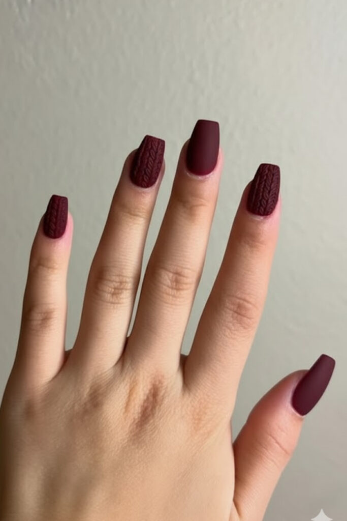 Burgundy Knit Texture