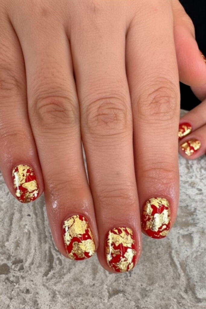 Cherry Red with Gold Foil
