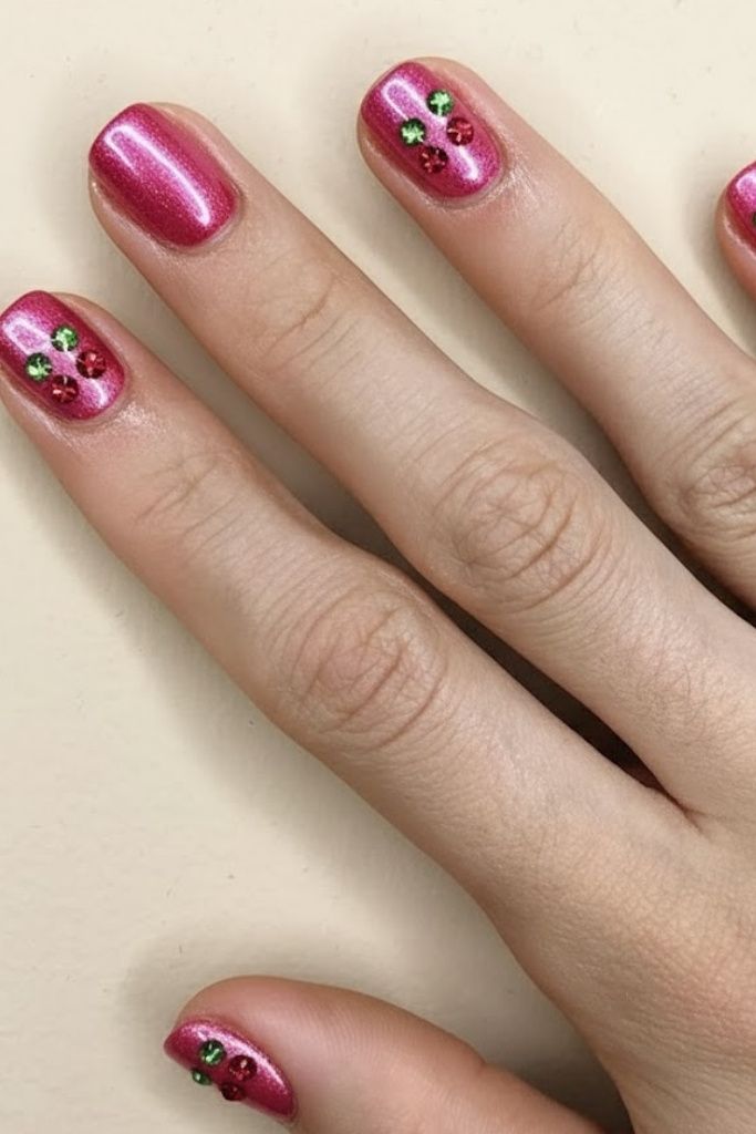 Chrome Pink with Mini Cherry Sparkle