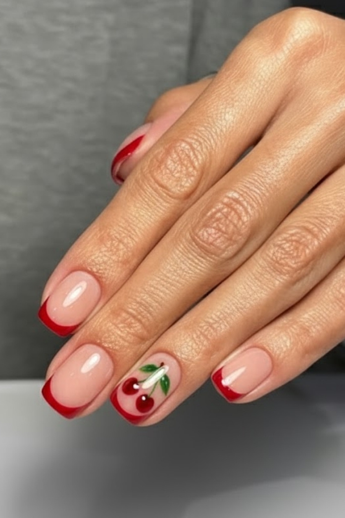 Retro Red Cherry Tips