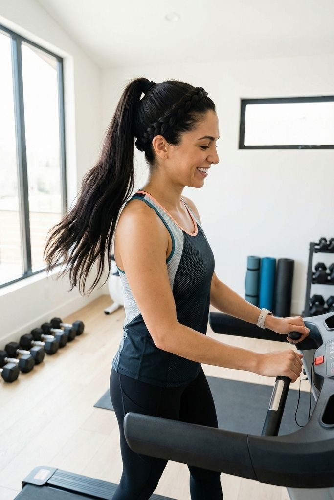 High Ponytail with Braided Wrap