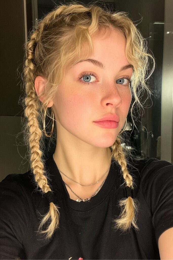 Braided Updo with Curly Tendrils