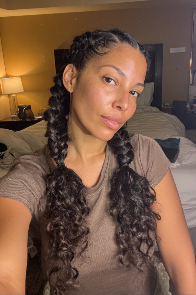 Classic Dutch Braids with Cascading Curls