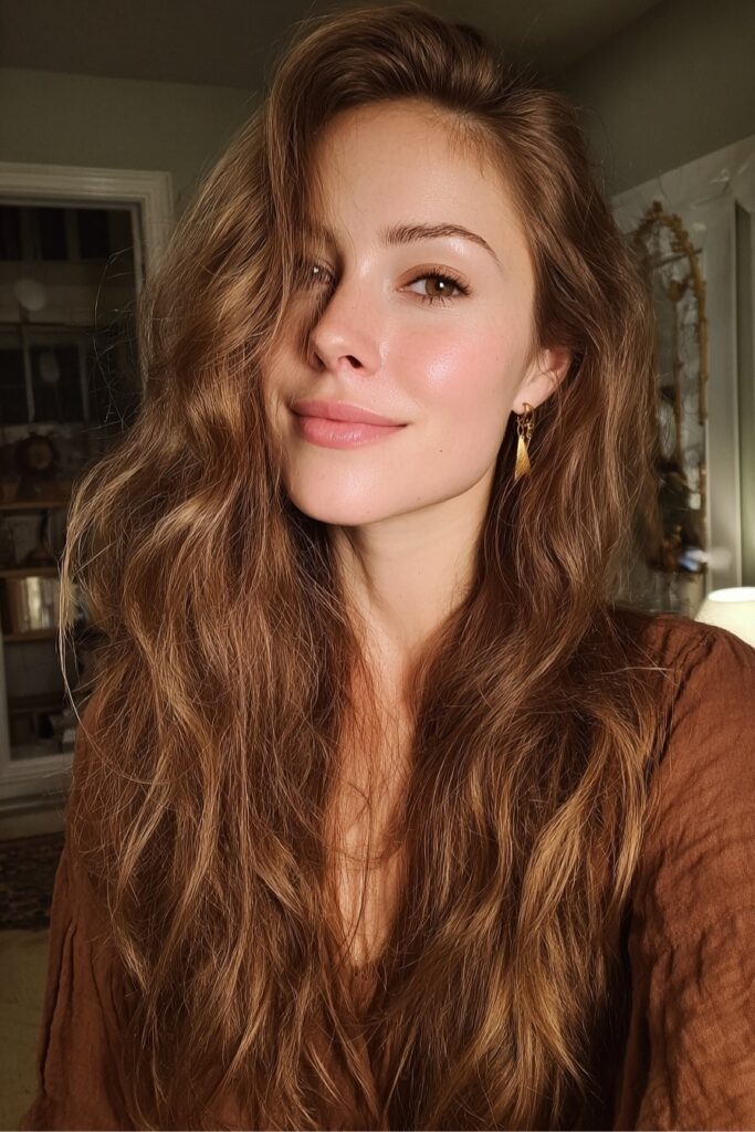 Glossy Honey Bronde with Lowlights