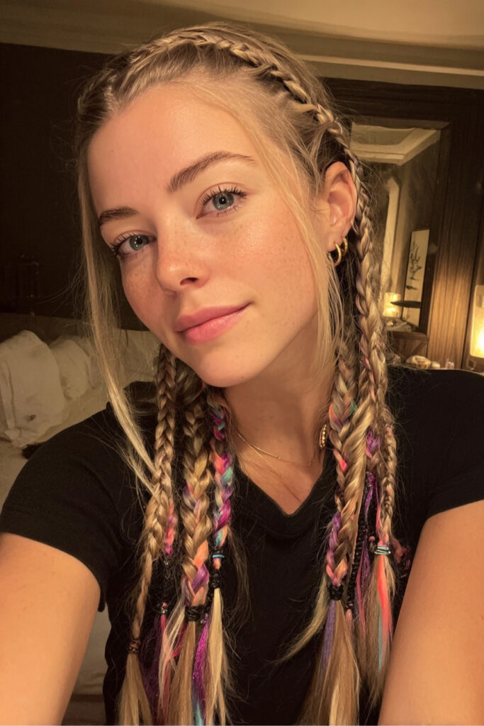 Half Moon Braids with Fulani-Inspired Elements