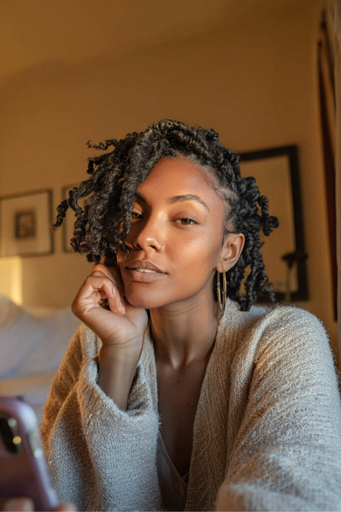 Short Fulani Braids with Curly Ends