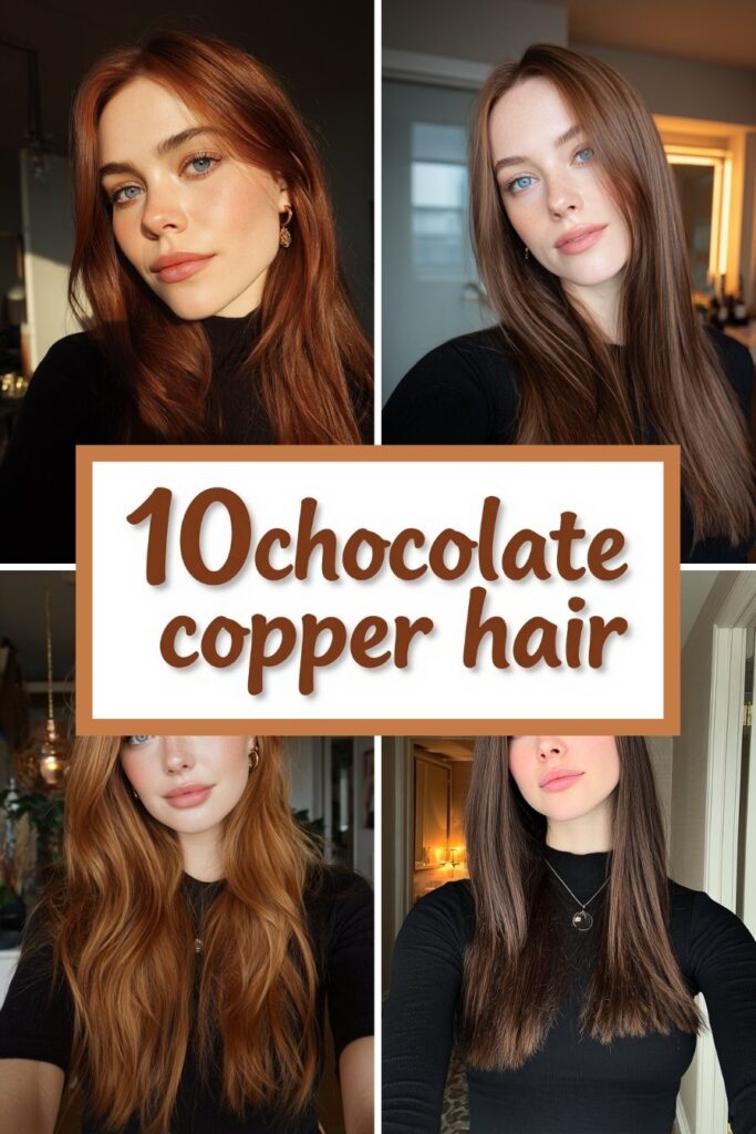 10 chocolate copper hair