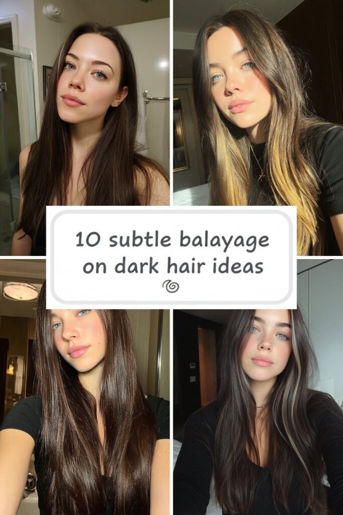 10 subtle balayage on dark hair ideas