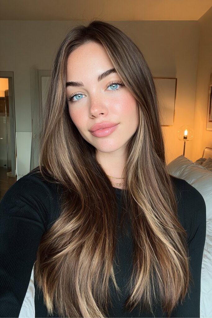 Cinnamon Spice Balayage on Dark Auburn