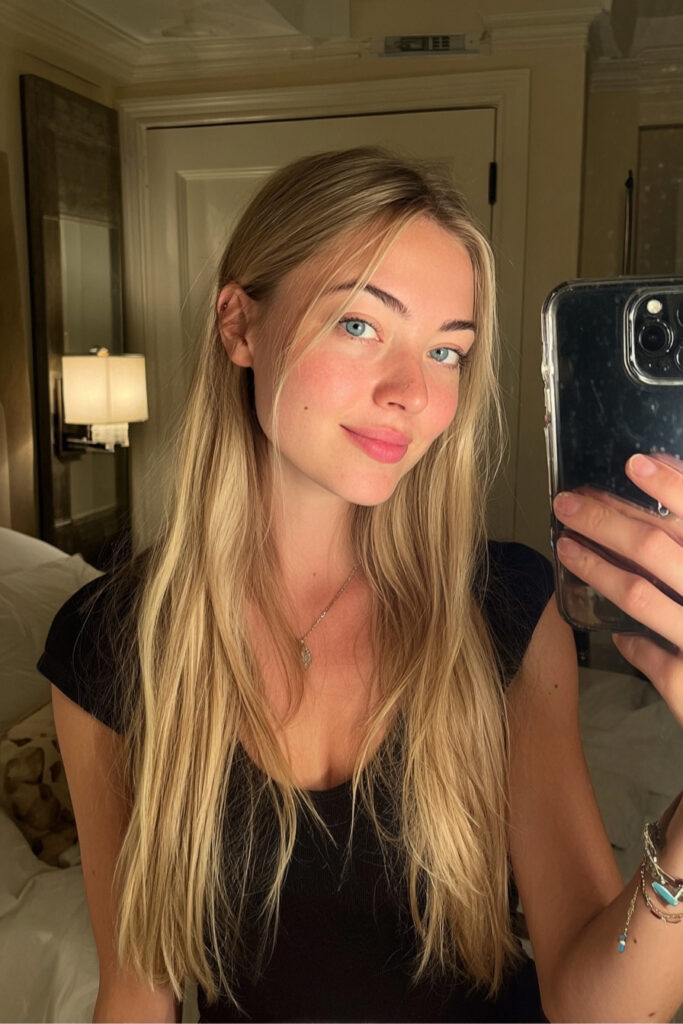 Classic Honey Blonde with Platinum Money Pieces