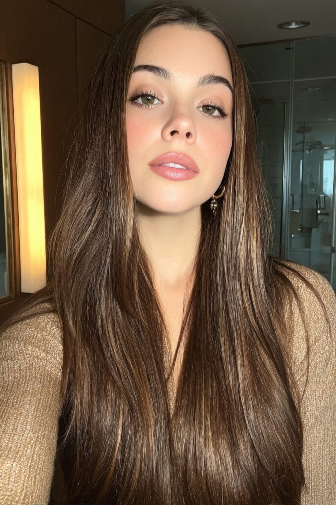 Liquid Brunette with Money Piece