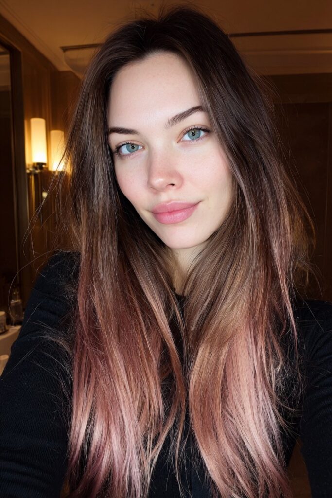 Rose Gold Tipped Balayage