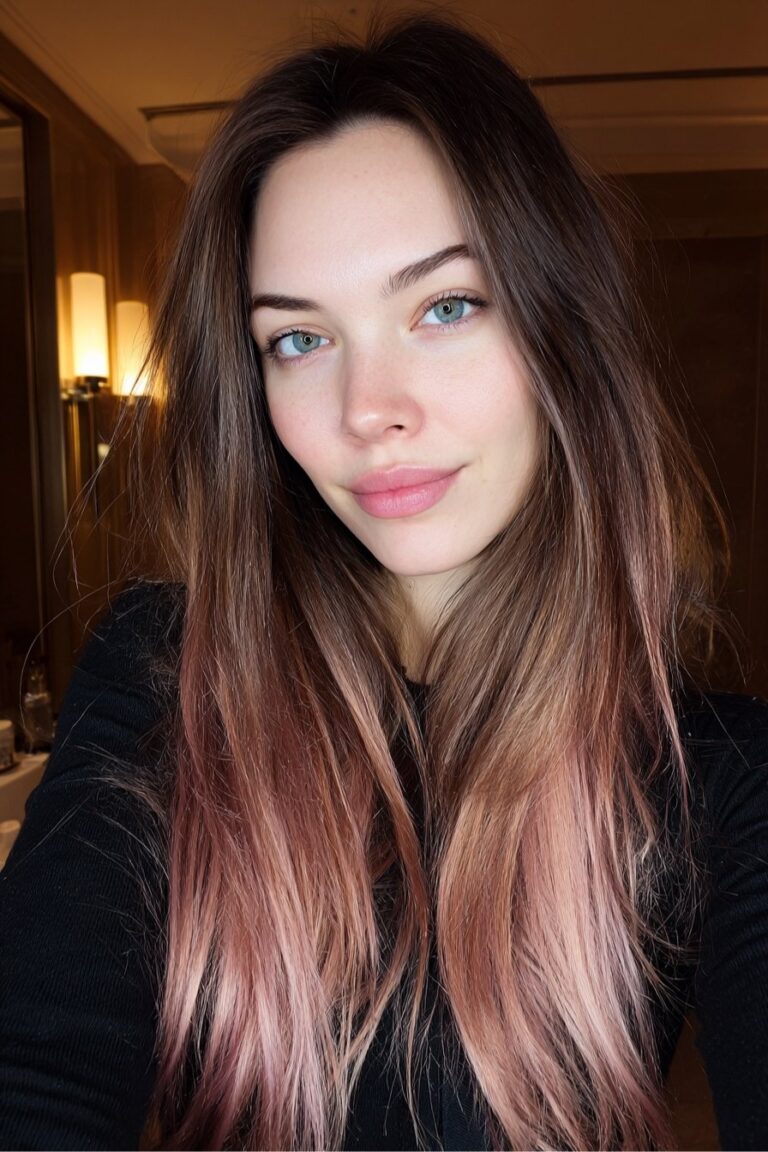Rose Gold Tipped Balayage
