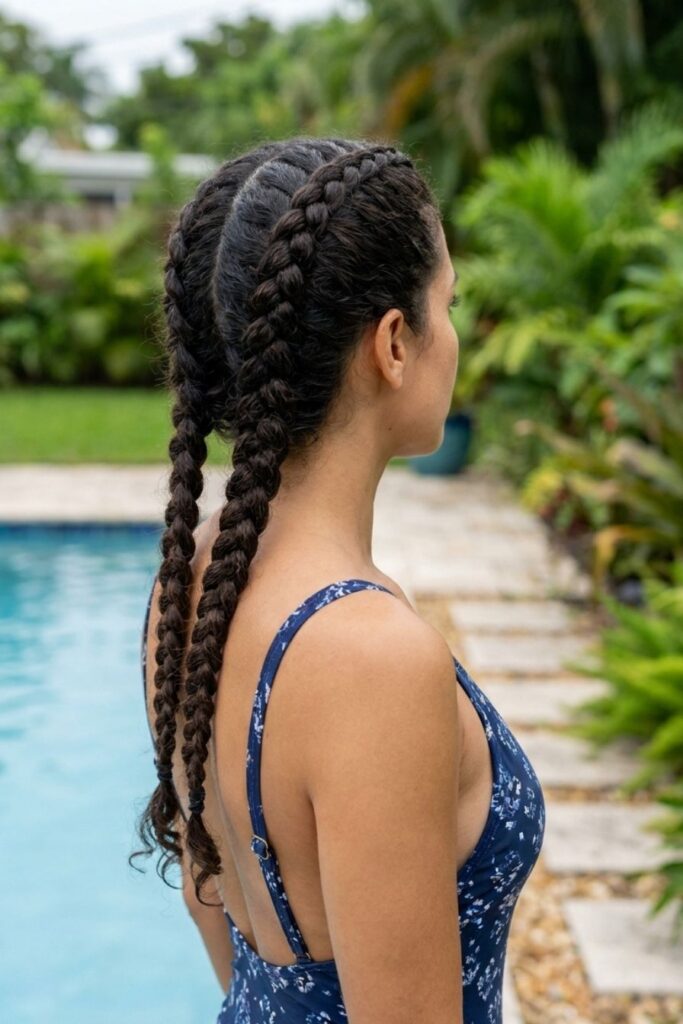 Dual Dutch Swim Braids