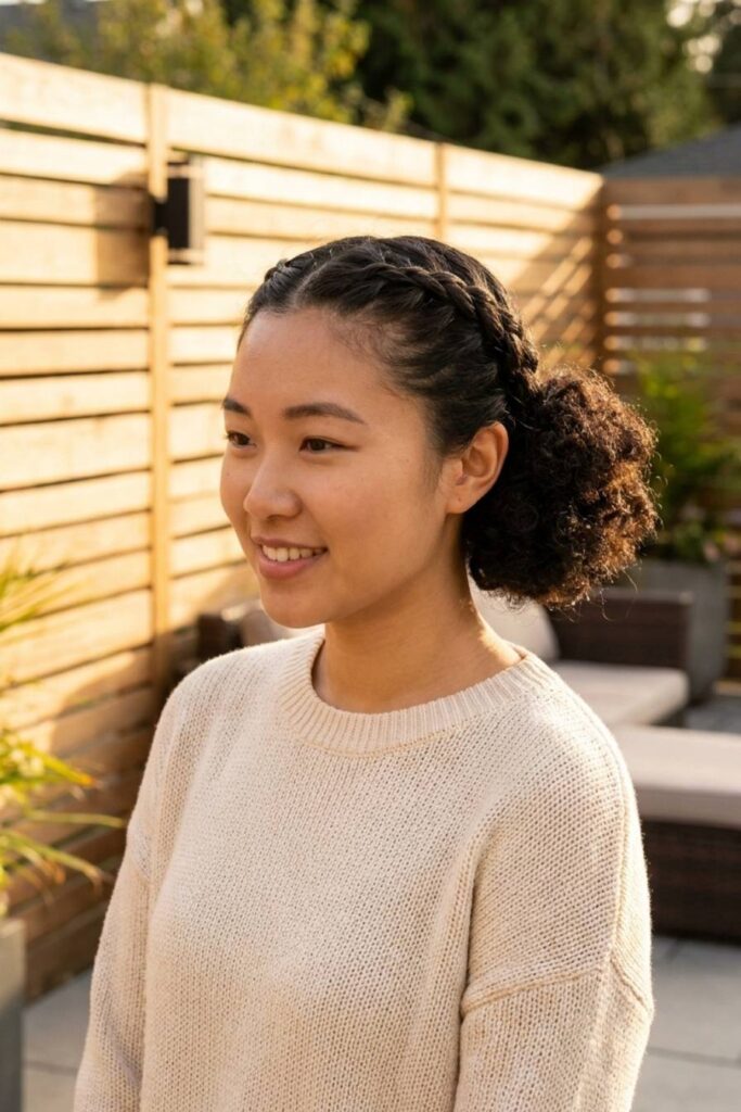 Half-Up, Half-Down Flat Twists