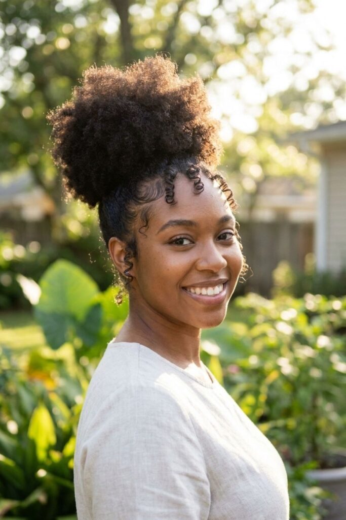 High Puff with Defined Spiral Edges