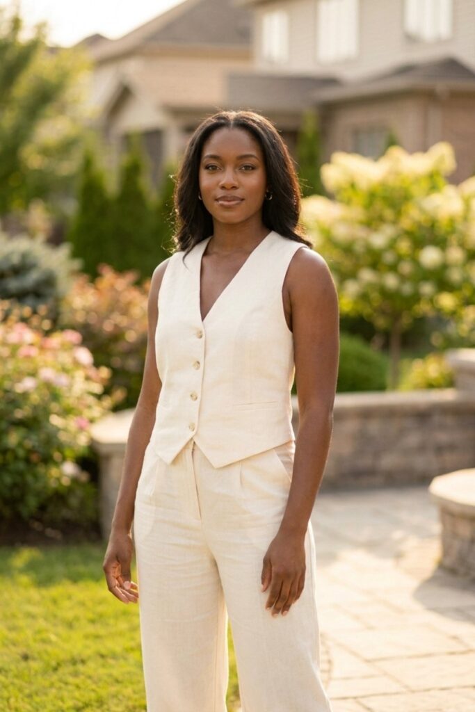 The Tailored Linen Waistcoat & Fluid Trousers
